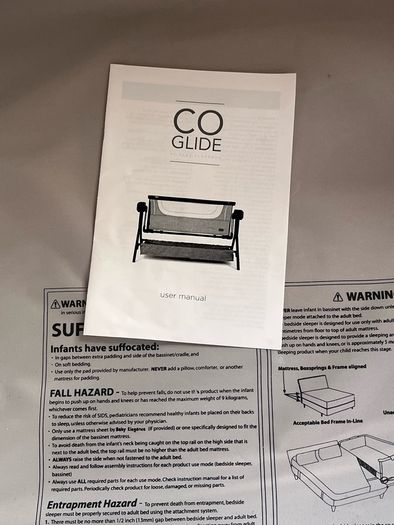 Baby Elegance Co-Glide Electric Bedside Crib (Excellent Condition with Manual)