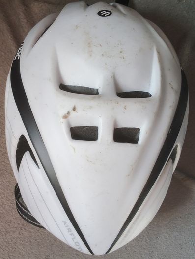 a selection of cycling helmets