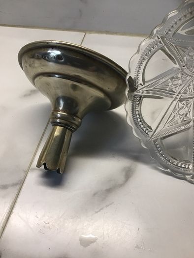 Unique Cone shaped 1950's Flower Vase on EPNS base