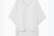 COS Milano-Knit Open Collar Polo Shirt White Size M Fits up to XL Perfect Condition