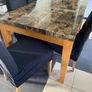 solid table with 6 solid chairs Image 2