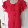 A Wear Pretty  Red S/S Blouse in Size 14 Image 2
