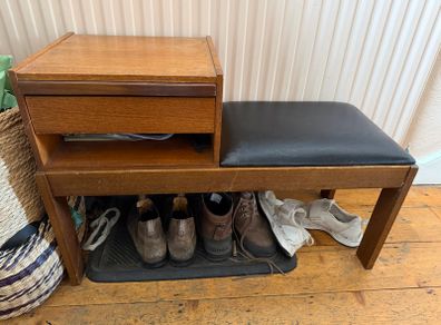 Mid-century modern phone bench