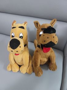 Twin Scooby Doo Type Puppies 9 Inch Soft Toys Plush Teddy Bear