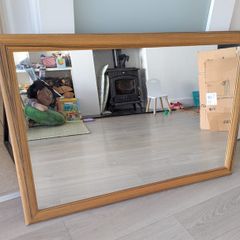 Large wooden framed mirror