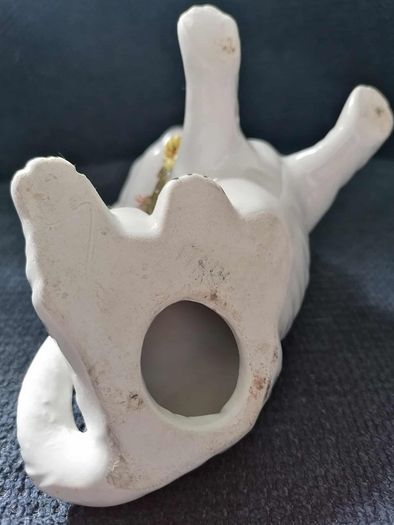 Rare Vintage Italian White Cat Figurine