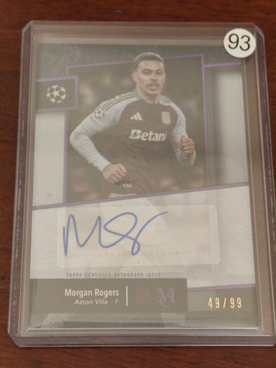 2024-25 Topps Museum Collection Morgan Rogers certified autograph trading card serial numbered 40/99.