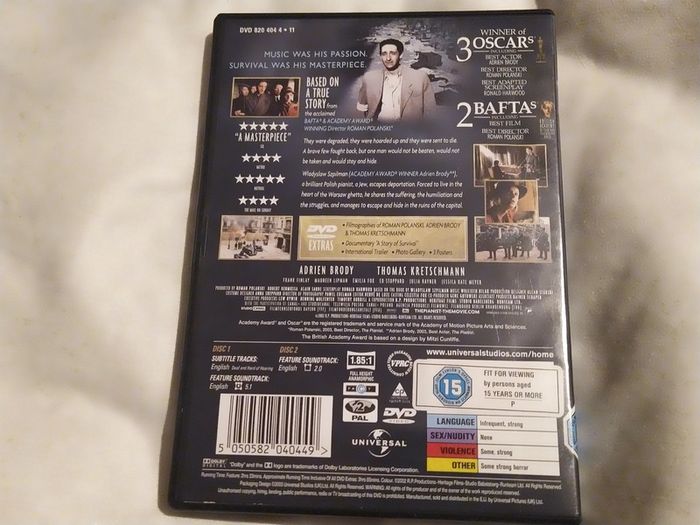 The Pianist 2 disc Dvd
