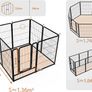 Dog Pen, 8 Panel Puppy Pen with Door, High 80cm Indoor/Outdoor Pet Exercise Playpen, Portable Foldable Animal Run Enclosures for Dogs, Puppies, Cats, Rabbits and Other Animals (FREE SHIPPING) Image 3