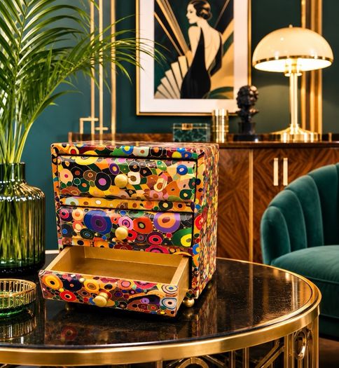 Vintage Handmade Klimt Miniature Chest of Drawers. Fully Restored