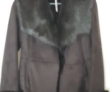 Marks And Spencer Faux Sheepskin Jacket Size 8