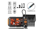 Dual Lens Industrial Endoscope 5m 1080P 5 ''LCD Borescope Inspection Camera with 8mm IP67 Waterproof Snake Camera For Car
