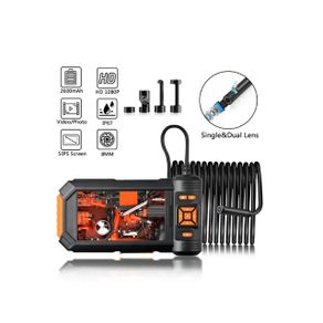 Dual Lens Industrial Endoscope 5m 1080P 5 ''LCD Borescope Inspection Camera with 8mm IP67 Waterproof Snake Camera For Car