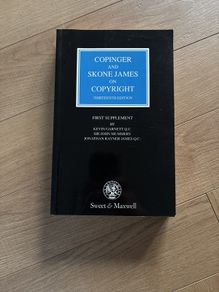 Copinger and Skone James Copyright 13th Edition Supplement, Sweet and Maxwell 1994, paperback