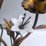 Antique 1930s French Botanical Gilt Metal & Porcelain Candelabra Image 4