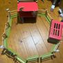 wooden dinosaur cage playset Image 2