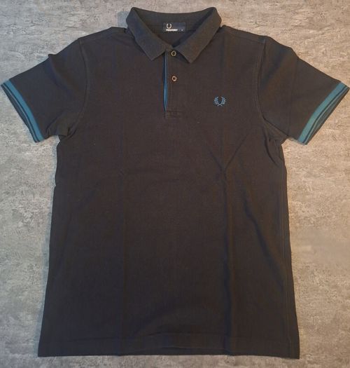 Fred Perry Men's S Twin Tipped Polo Navy Teal Blue
