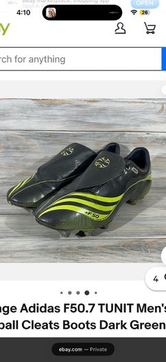 Adidas F50 Football Boots x2 Pairs UK 10 Soft Ground/Changeable Studs