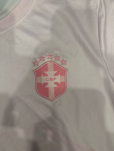 Brazil Pink city custom  Football Jersey - Men's small