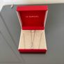 H.Samuel Sterling Silver Diamond Droplet Necklace Image 2