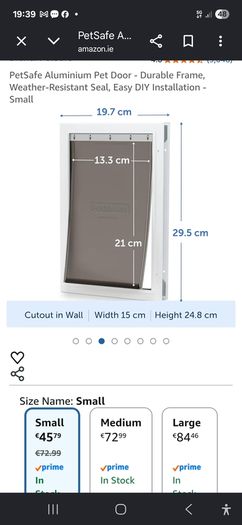 New aluminium pet door, pet flap