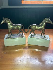 Brass horses pair