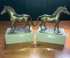 Brass horses pair