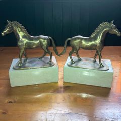 Brass horses pair