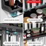 BRAND NEW Kitchen Organizer Wall-mounted Spices Space Shelf Aluminum Multifunction Organizer Rack for Spice Image 6