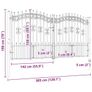 Fence Gate with Spear Top Black 305x150 cm Image 6