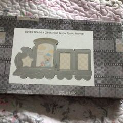Train photo frame baby gift
