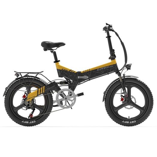 Lankeleisi G650 Folding Electric Commuter Bike - Yellow
