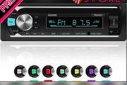 Car Radio Bluetooth Hands-Free with USB/TF/AUX, 4x60W Single Din Car Stereo with Wireless Remote Control and 7 LED Colors, Support IOS and Android (FREE POSTAGE)