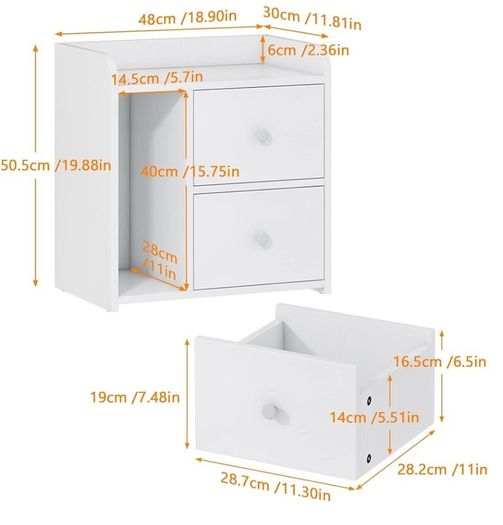 White nightstand