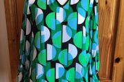 Joseph Ribkoff Ladies Green blue blouse size 10 includes post