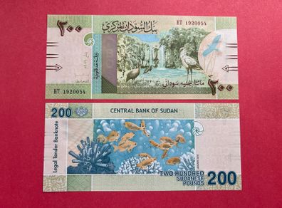 Sudan  200  Pounds  2019  Pick  79a). UNC