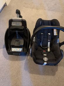 Isofix and baby car seat - excellent condition