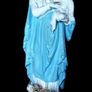 Large 32" Vintage Madonna & Child Chalkware Statue Image 3