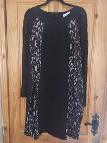 Black and ivory lace dress (free post)