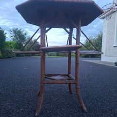 Late Victorian / Aesthetic Movement bamboo and lacquer tiered side table