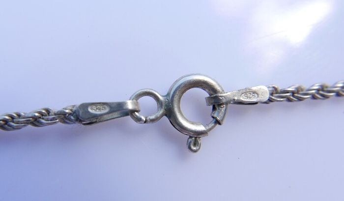 Vintage Sterling Silver 925 Pendant and Necklace length 16" - 5,95g