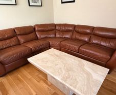 Cream stone rectangular coffee table