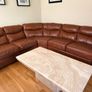 Cream stone rectangular coffee table Image 5
