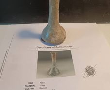 Roman 1st Century AD Glass Flask with COA