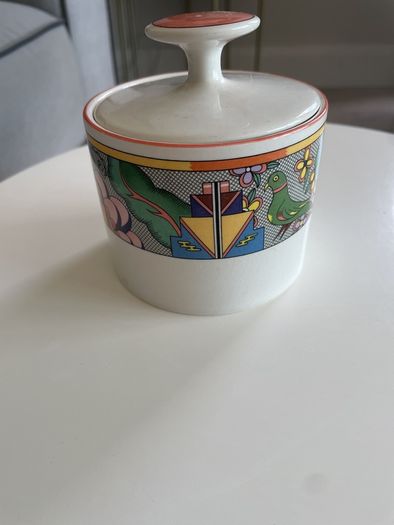 Beautiful Art Deco Style Vintage Sugar Bowl /Trinket