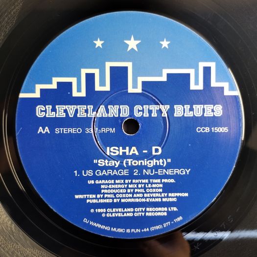 Isha-D - Stay (Tonight) - Cleveland City Blues - ORIGINAL '96 Pressing! QUALITY 90s Oldschool HOUSE!