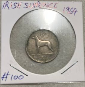 Irish 6p sixpence 1964