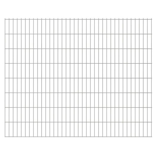 2D Garden Fence Panels 2.008x1.03 m 8 m (Total Length) Grey