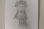 Sitting Tilda - Magnolia Rubber Stamp