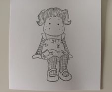 Sitting Tilda - Magnolia Rubber Stamp